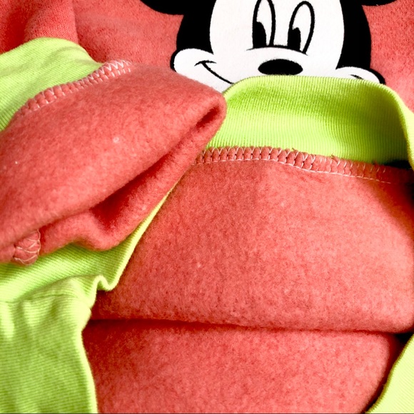 Mikey Mouse 2 Pieces Orange Fleece Set 4T - Picture 7 of 8